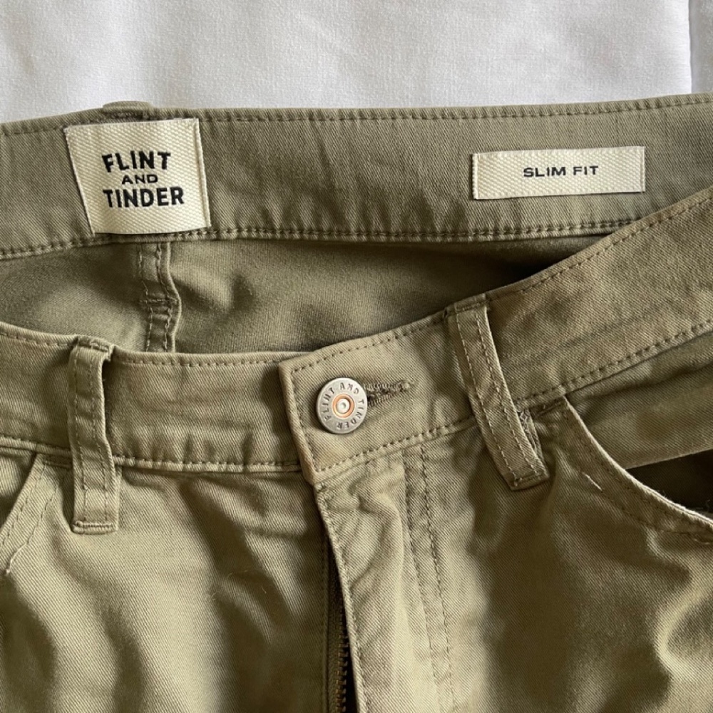 SWANK ASS Flint and Tinder Green 365 Slim Fit Pants - Lichen Forest 32x30